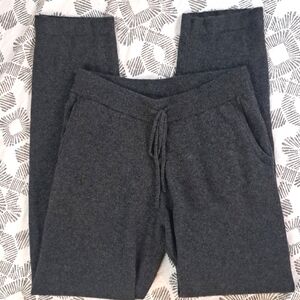 Quince Mongolian Cashmere Straight Leg Pull On Pants Charcoal M